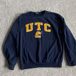 Colosseum Navy Crewneck Sweatshirt with Gold UTC Applique
